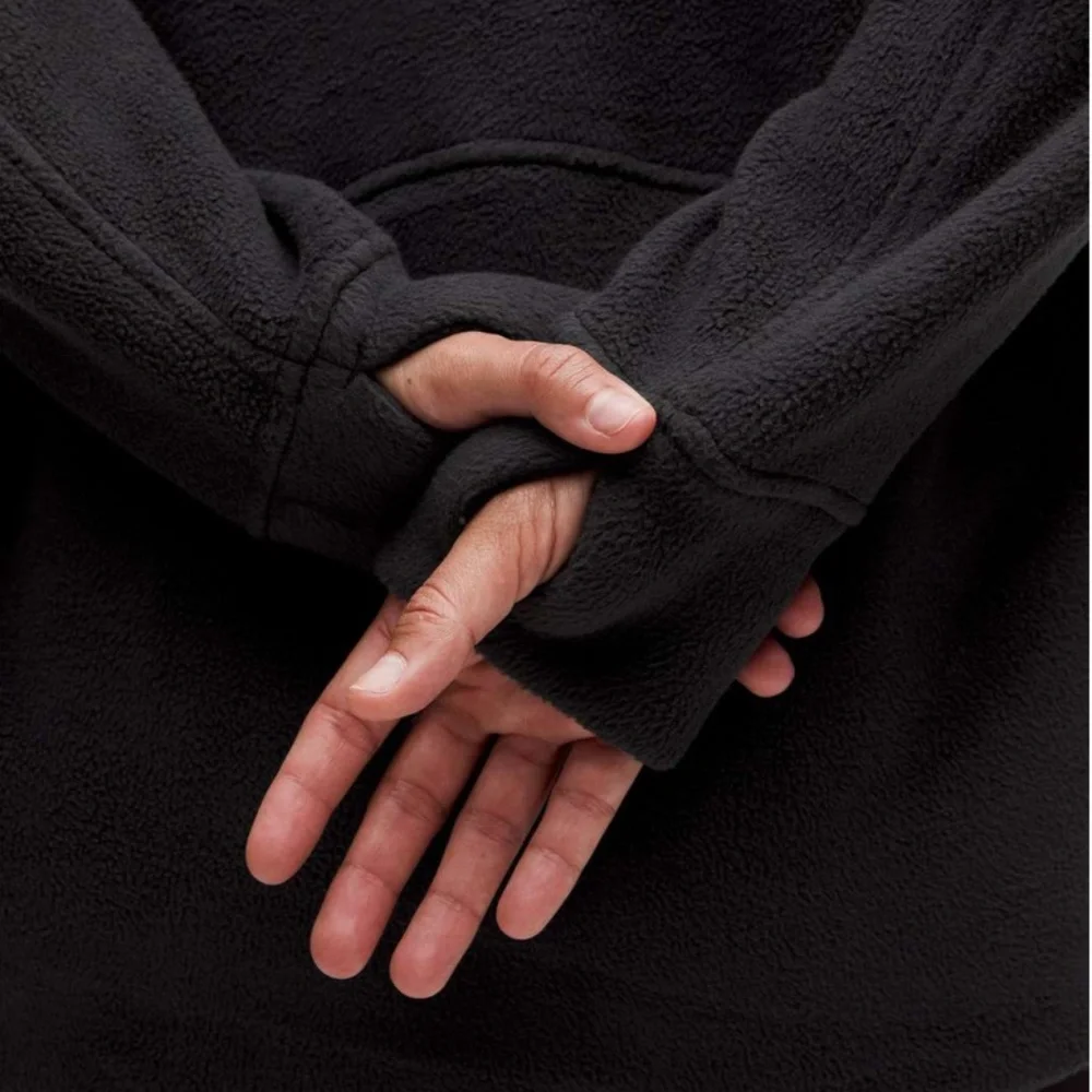 Lululemon Scuba Tumbled Fleece Funnel-Neck Half Zip | Black | M/L - Picture 7 of 8